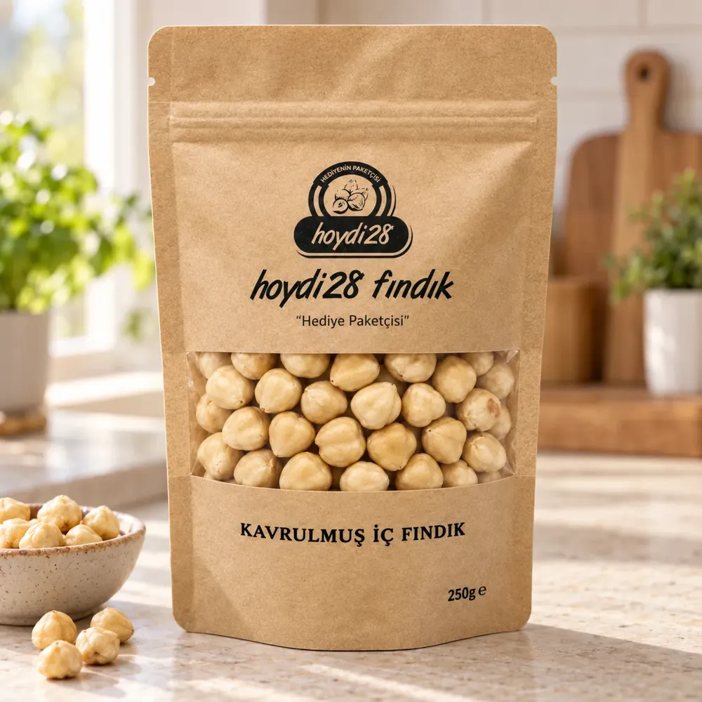 Çifte Kavrulmuş İç Fındık 250 gr, Ofis ve Çanta Boyu